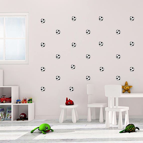 20 X Football Wall Vinyl Kids Nursery Football Bedroom Wall Art Stickers Decals Wall Graphics Soccer Sticker