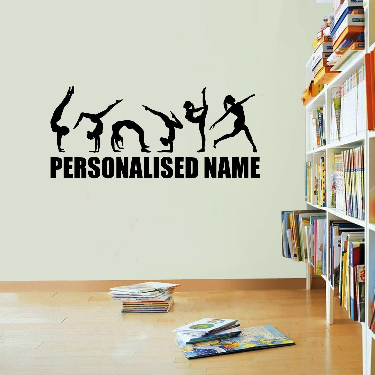 Gymnast Personalised Wall Vinyl Sticker Decal Art Gymnastics Etsy