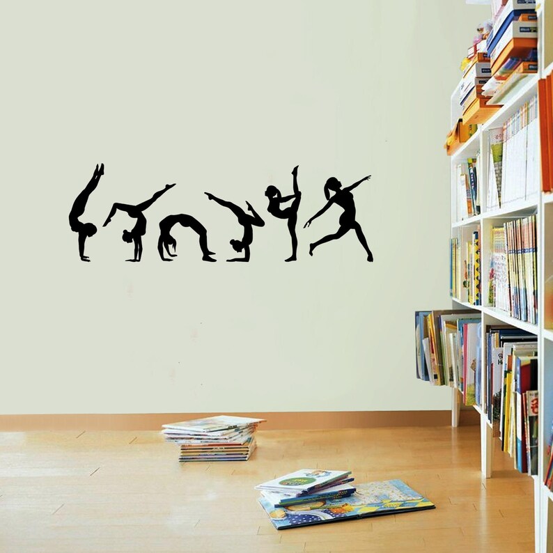Gymnast Wall Vinyl Sticker Decal Art Gymnastics Gym Girls Etsy