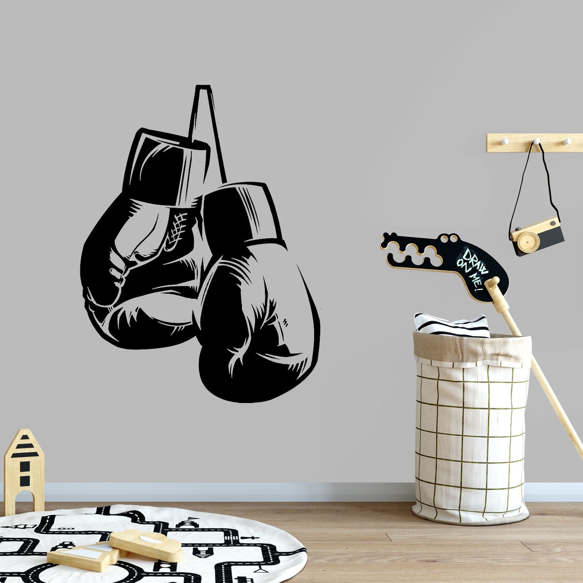 Boxing Gloves Wall Vinyl Sticker Decal Art Quote Bedroom Etsy