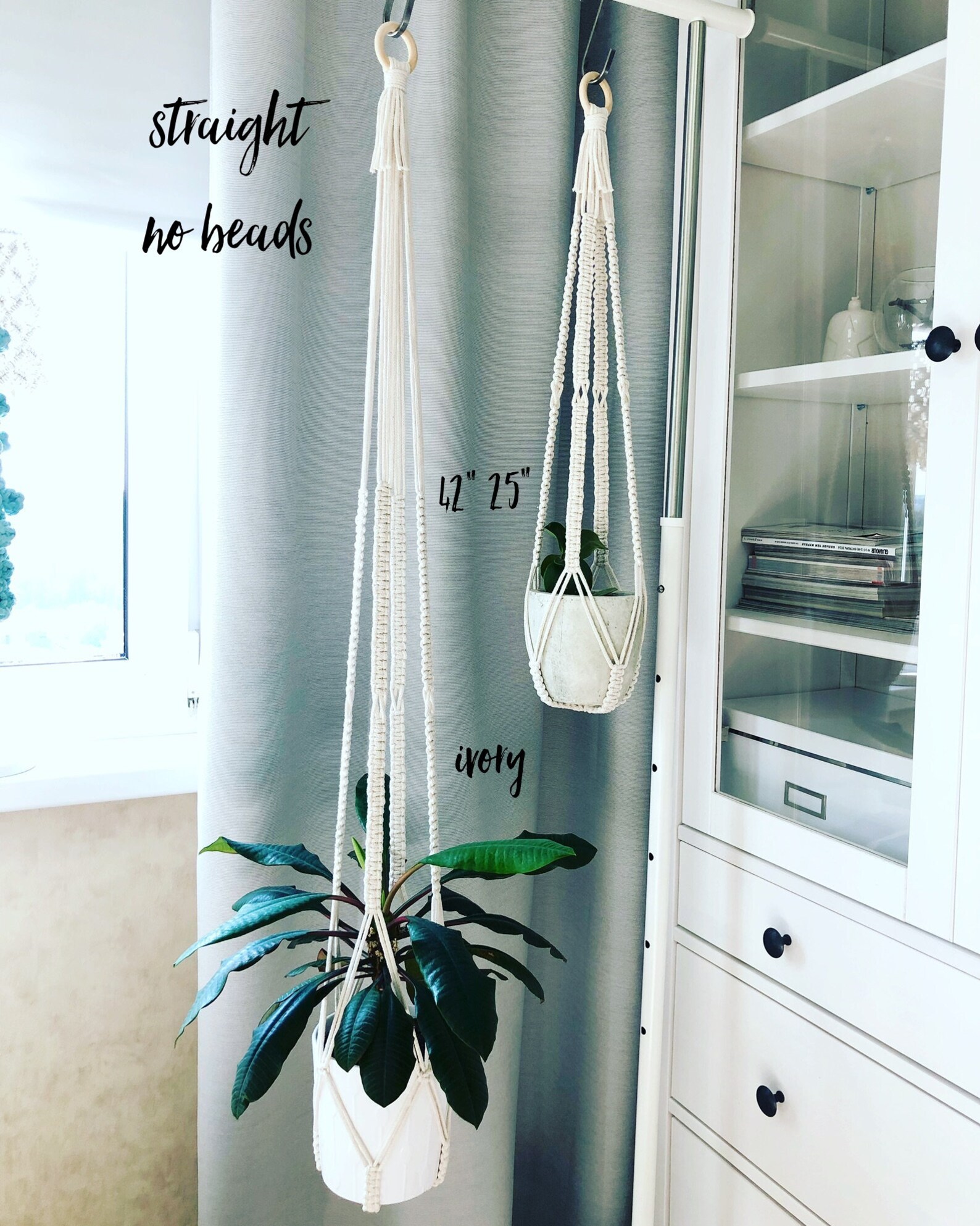 Modern Macrame Plant Hanger Without Tassel on Bottom Small Etsy