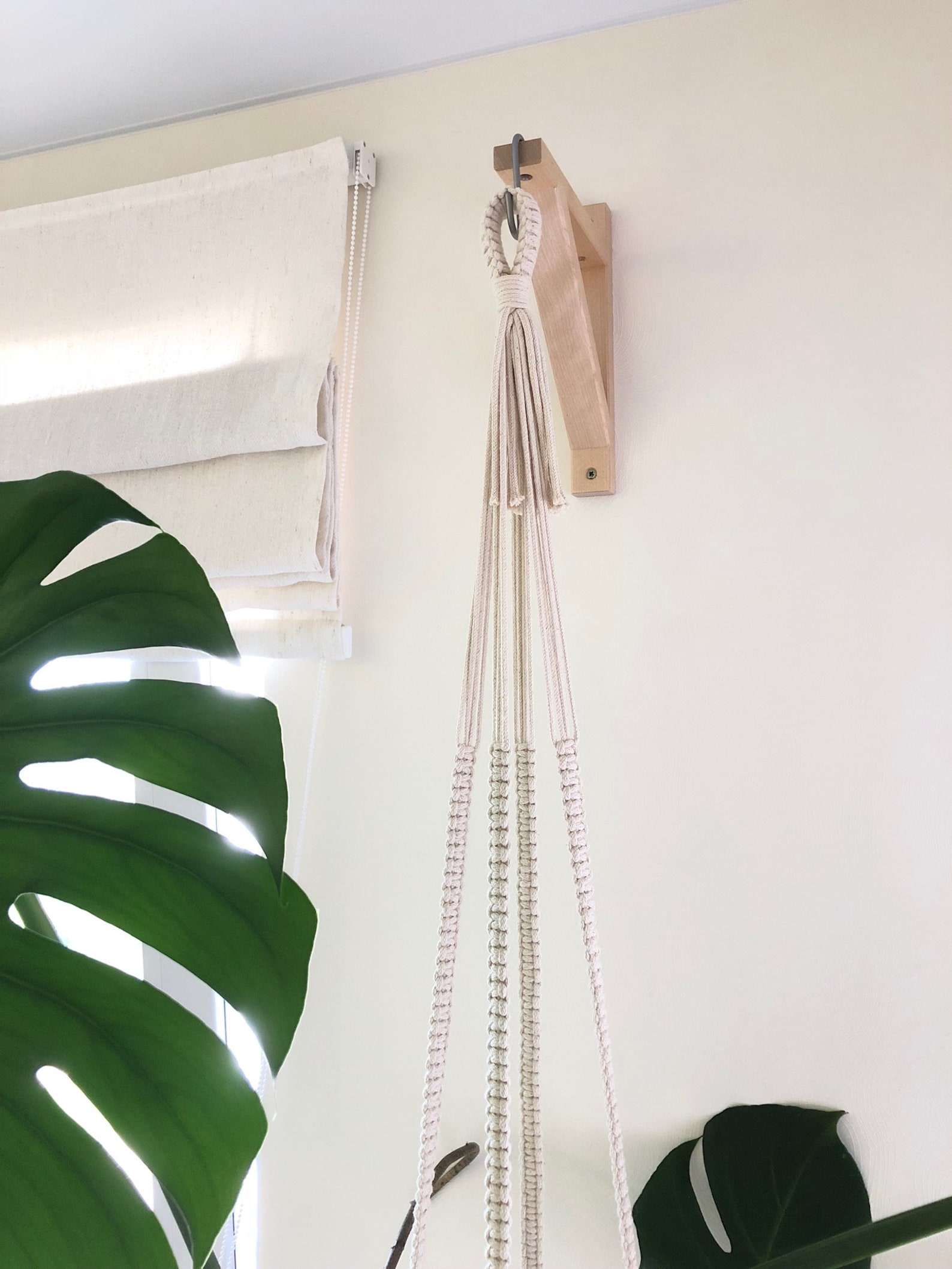 Extra Large Macrame Plant Hanger Without Tassel on Bottom Etsy