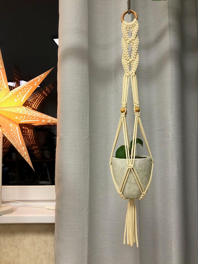 Macrame Plant Hanger Macrame Boho Hanging Planter Modern ...