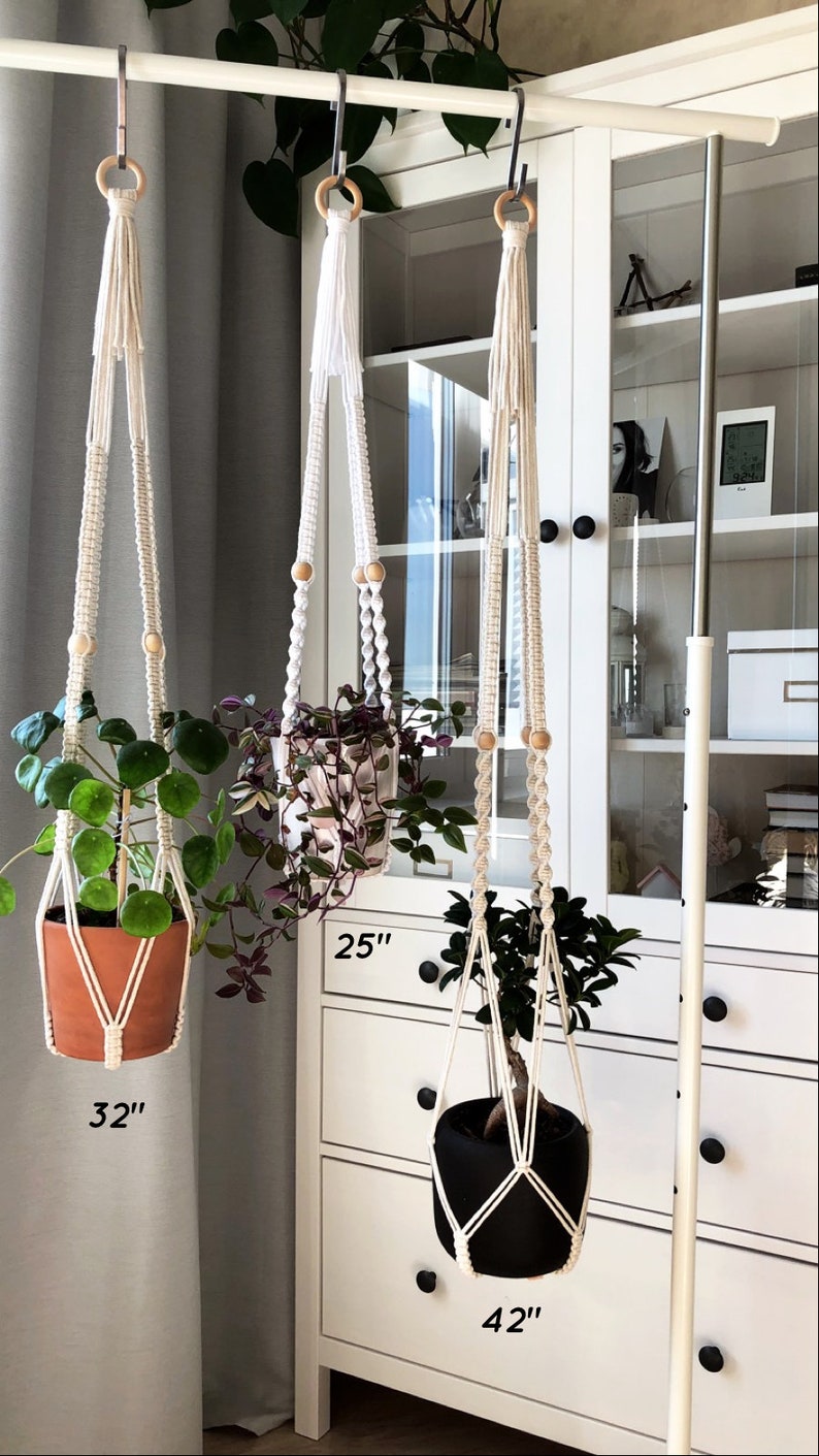 Modern Macrame Plant Hanger Without Tassel on Bottom Small Etsy