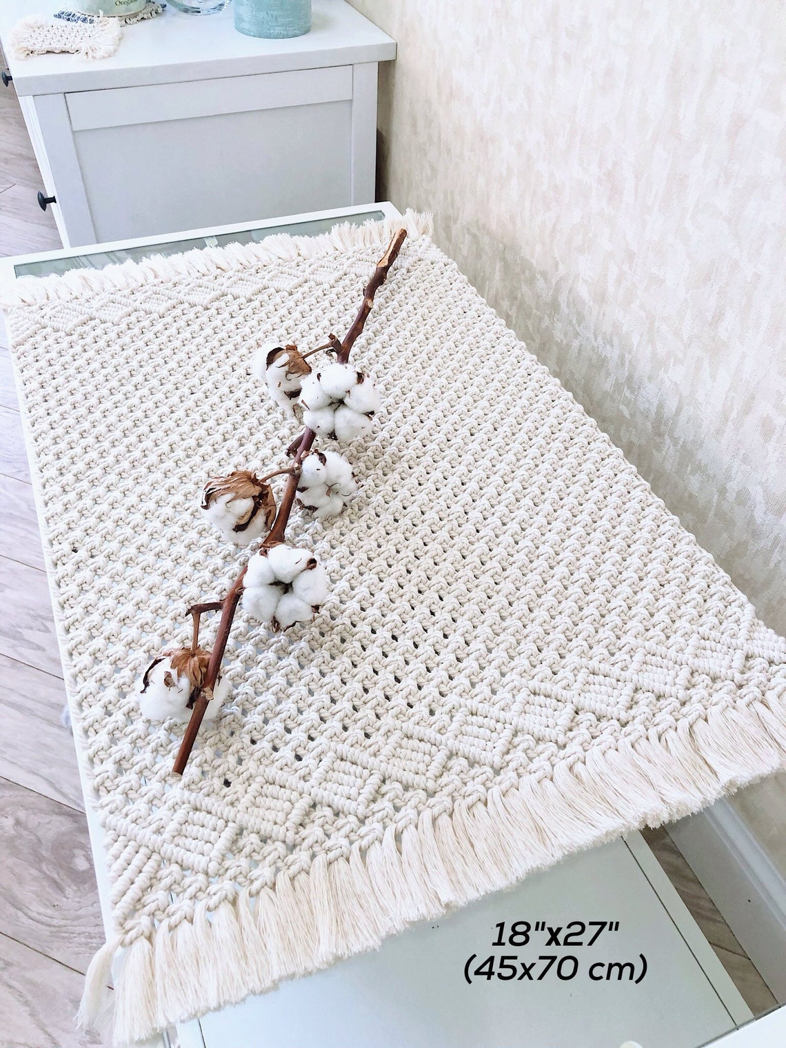 Macrame Placemat Modern Macrame Coasters Macrame Table Mat Etsy