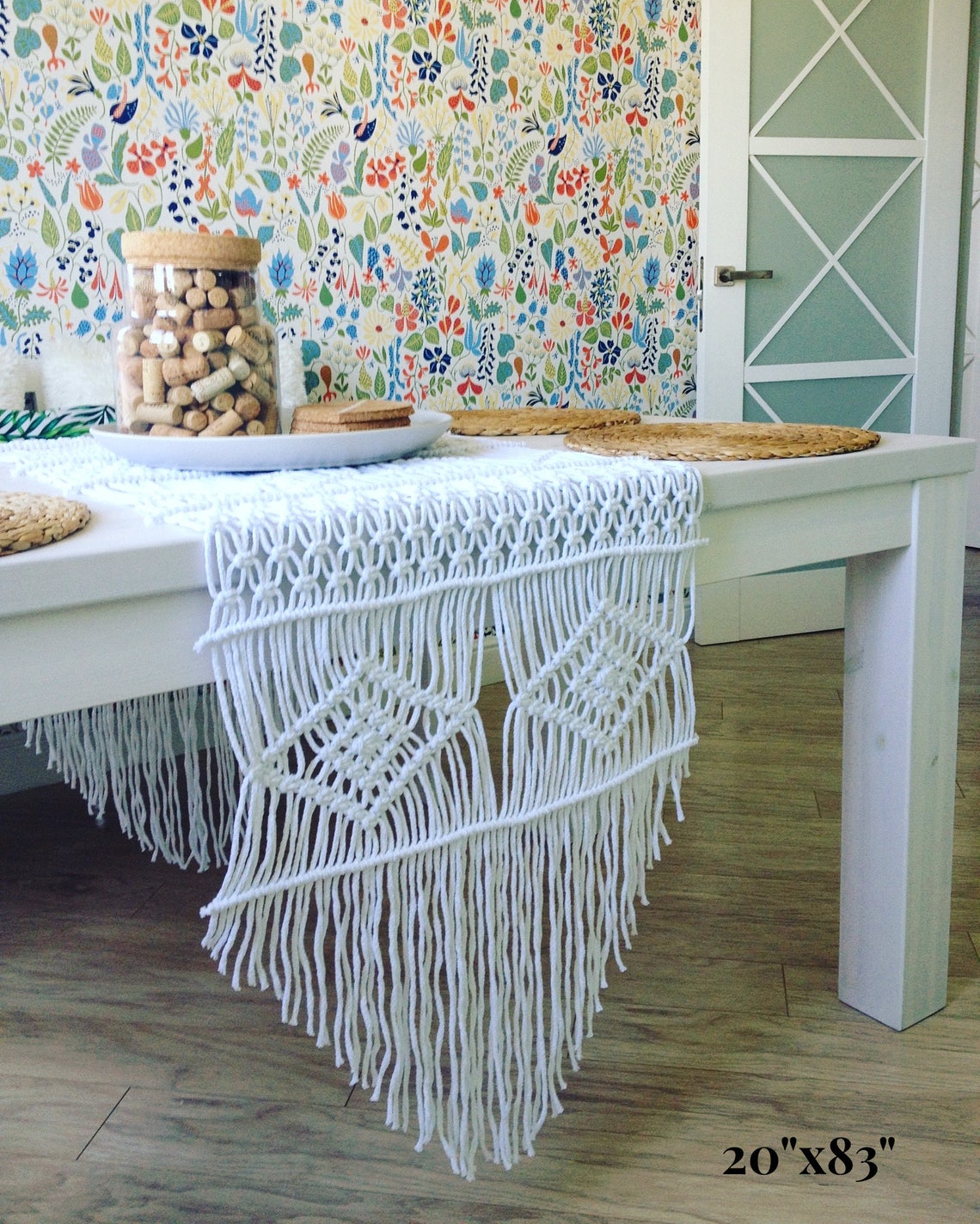 Large Wedding Macrame Table Runner Rustic Wedding Table Etsy