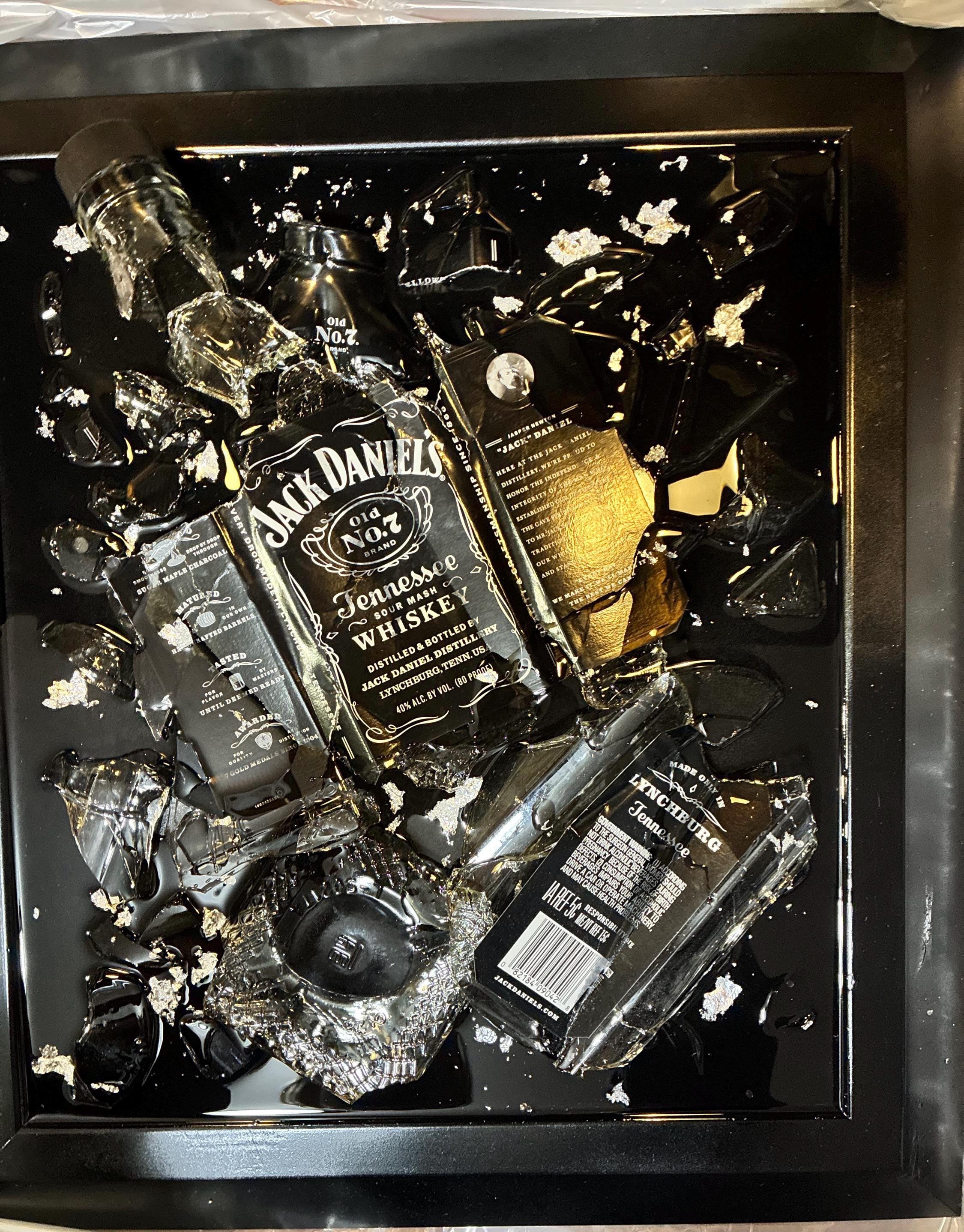ジャックダニエル ウイスキー クラッシュボトルアート 18インチ x 20