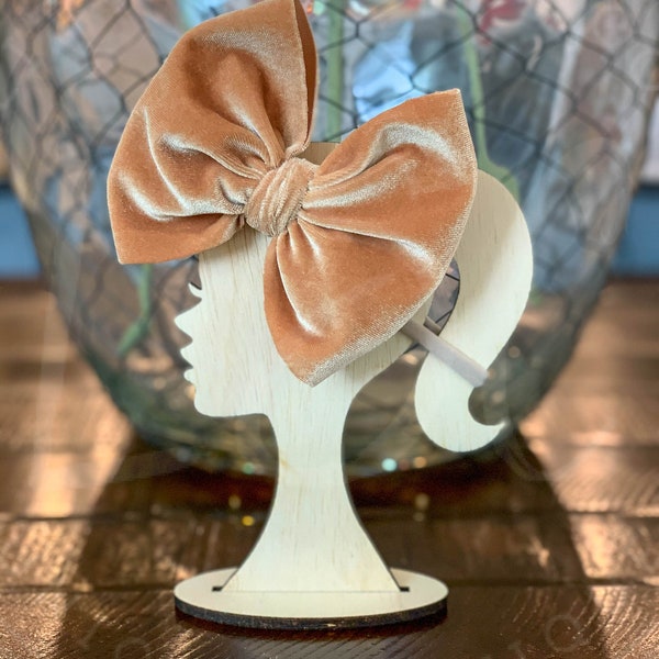 Caramel Velvet Allison Bow