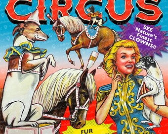 Smooth Fox Terrier Cirque Carré Art Mural Mousse Portrait Affiche - Différentes Tailles