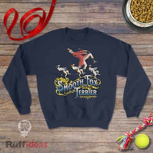 Smooth Fox Terriers Dancing with Victorian Man Unisex Sweatshirt