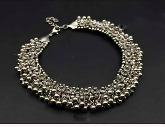Buy Oxidised Handcrafted Choker,german Silver, Handmade, Boho