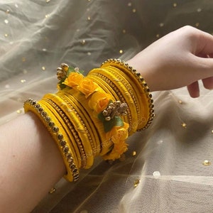 Silk gota bangles,Indian Jewelery, bangle, ethnic Jewelery traditional Jewelery,wedding Jewellery, high quality, image 1