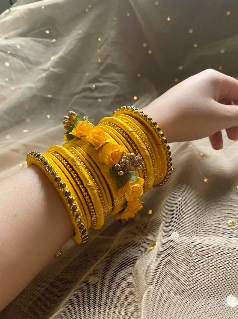 Silk gota bangles,Indian Jewelery, bangle, ethnic Jewelery traditional Jewelery,wedding Jewellery, high quality, image 1