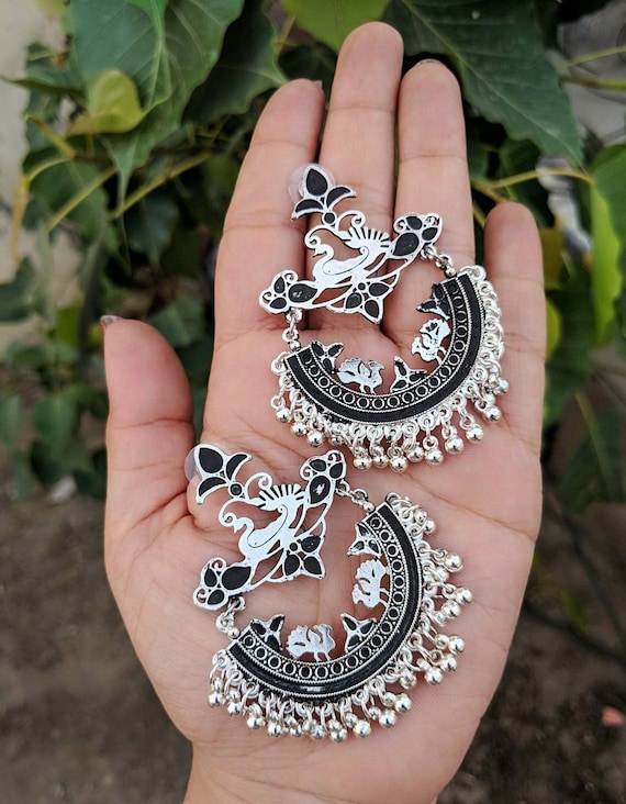 Buy Oxidized Handmade Kudi Big Jhumki Earring Indian Jewelry Bollywood  Jewelry Earrings for Women Indian Traditional Jewellery Online in India -  Etsy | Traditional jewelry, Jhumki earrings, Jhumki