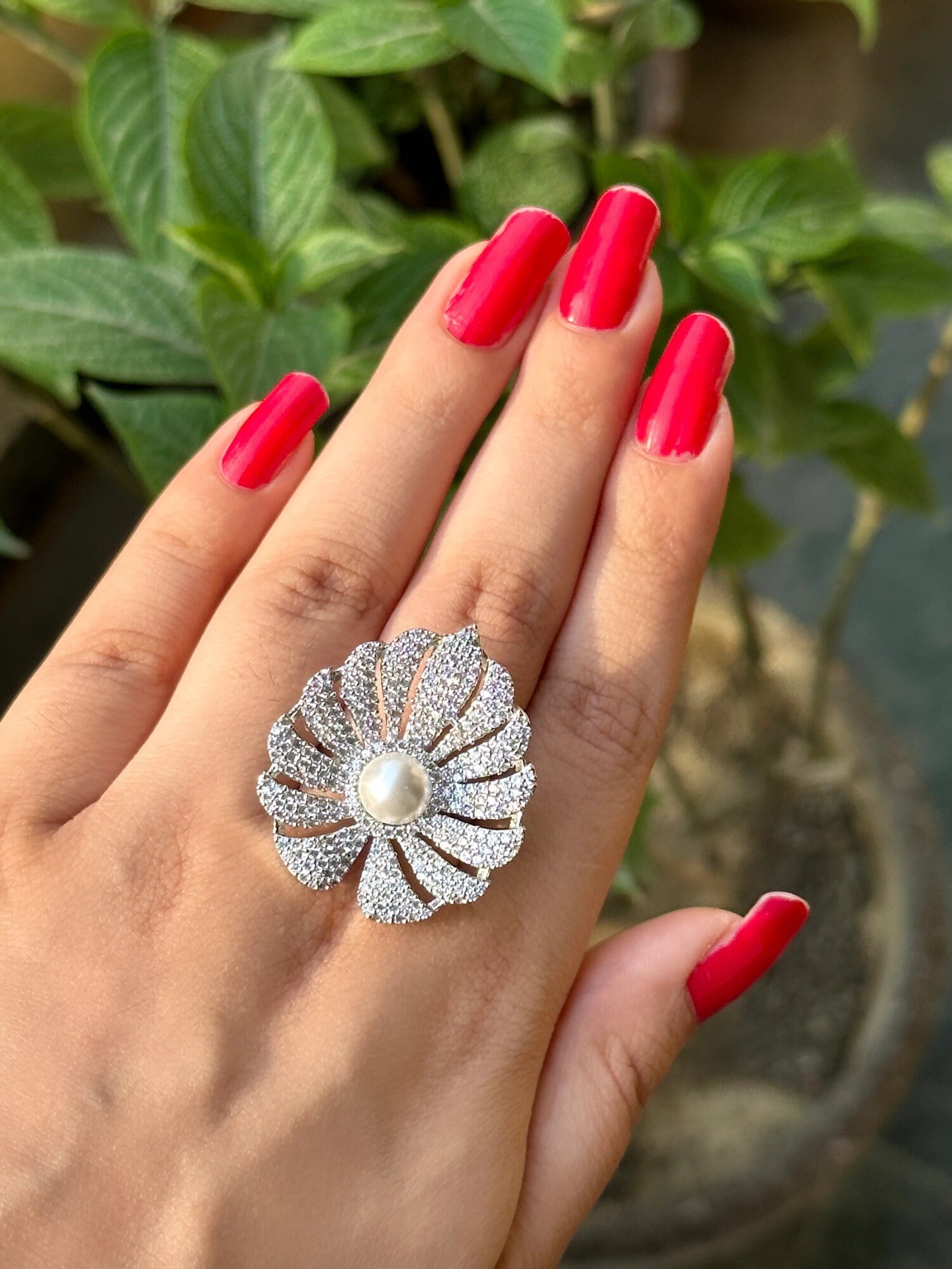 Indian Diamond Womens Cocktail Rings | Solitaire Cocktail Engagement Rings