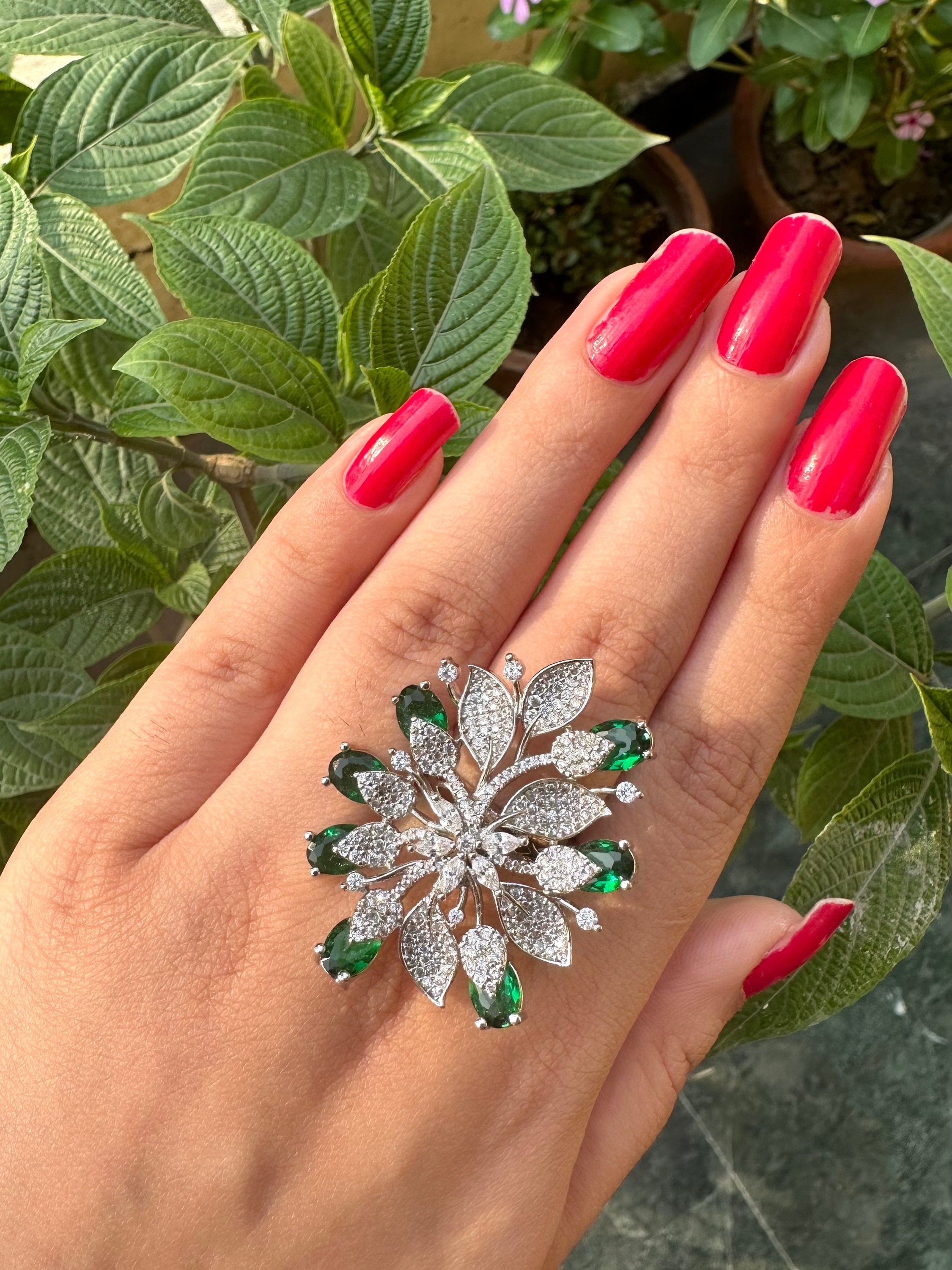 Buy Zaveri Pearls Set Of 3 Wedding Collection Adjustable Finger Rings-ZPFK11481  Online