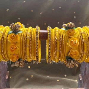 Silk gota bangles,Indian Jewelery, bangle, ethnic Jewelery traditional Jewelery,wedding Jewellery, high quality, image 2