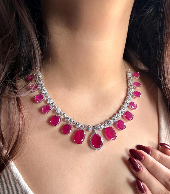 Collier Et Boucle D'oreille Stitch Cabochon Ensemble Parure Bijoux