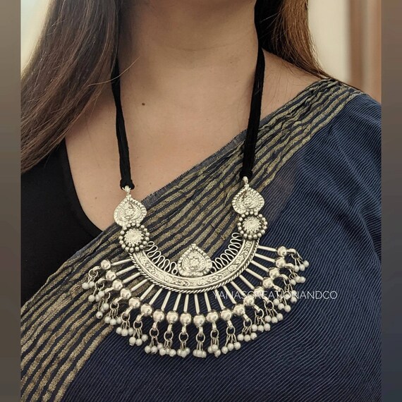 Statement Necklace german Silver handmade Indian Afghani Jewellery boho Gypsy Tribal Jewellery Etsy Canada