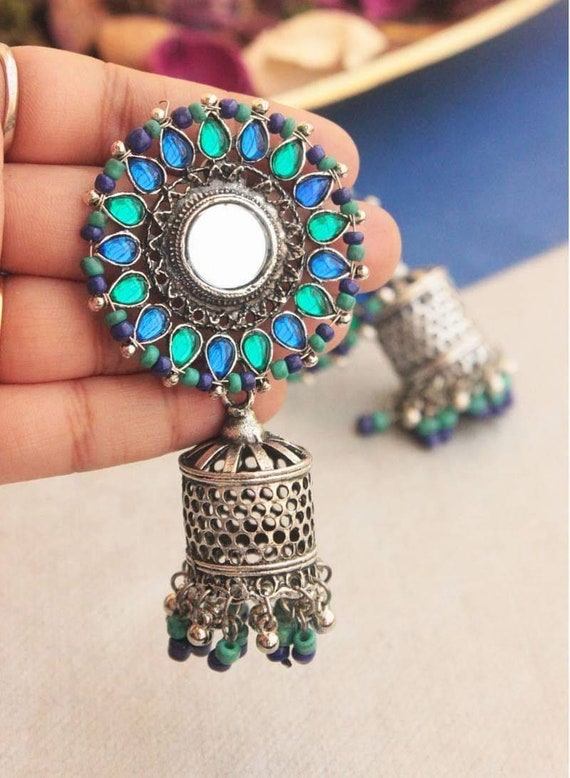 Oxidised Jewellery Earrings Set - Buy Oxidised Jewellery Earrings Set  online in India