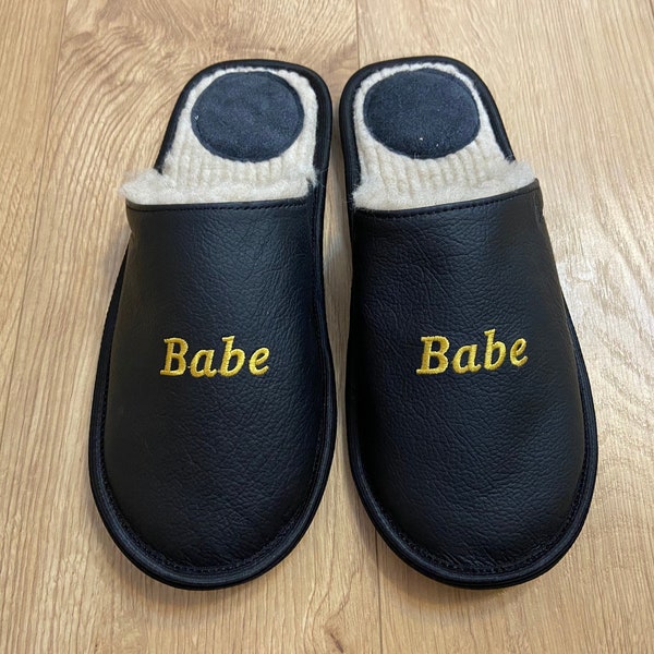 personalized embroidered slippers