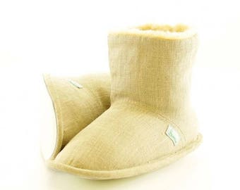 Unisex linen slipper socks for men and women