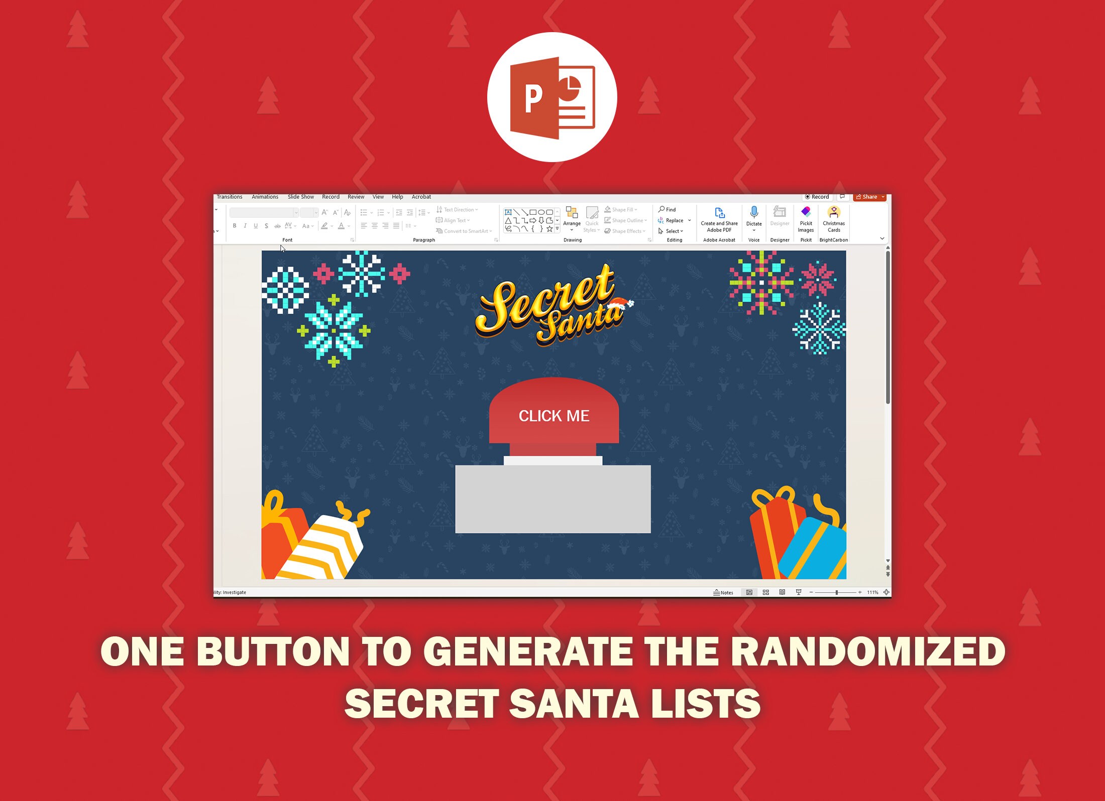 Secret Santa Questionnaire With Randomizer Holiday Printable Exchange