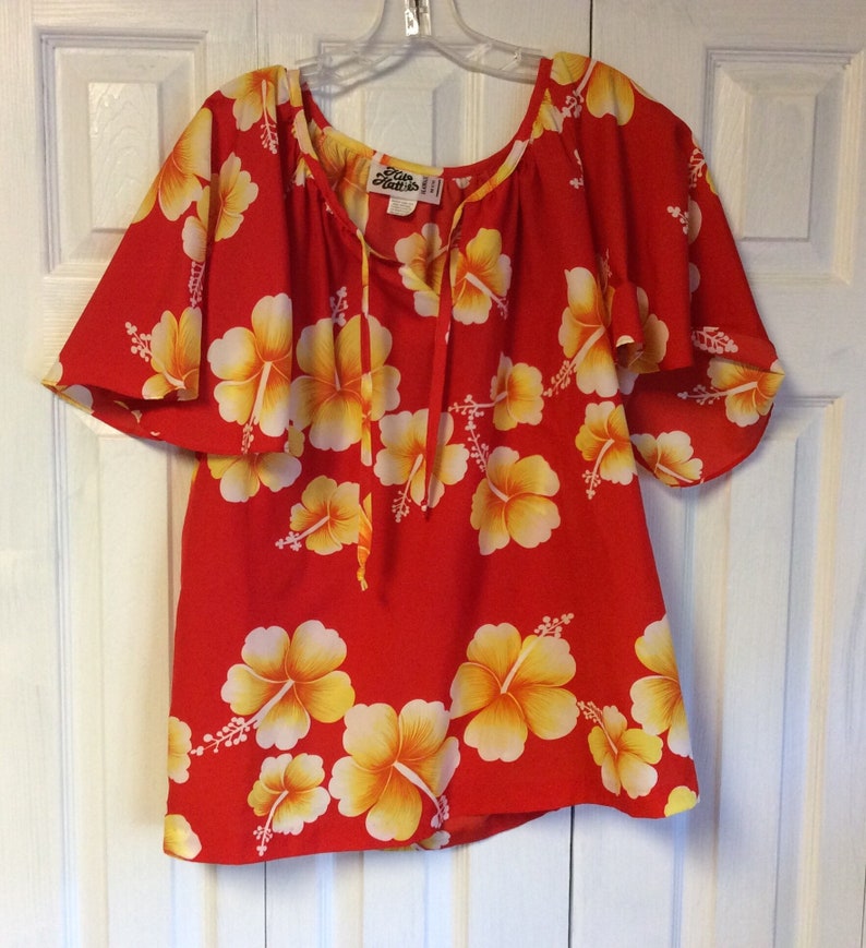 Hawaiian Ladies Shirt Vintage large