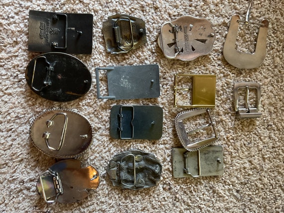 Vintage lot of Belt Buckles 13 buckles - image 4