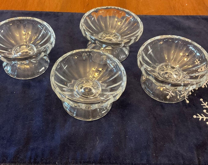 Vintage Glass Dessert Cups Set of Four Etsy