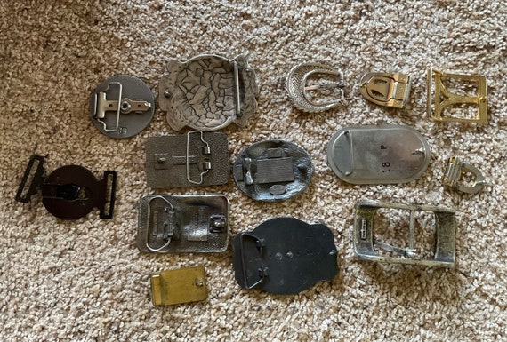 Vintage lot of Belt Buckles 14 buckles - image 5