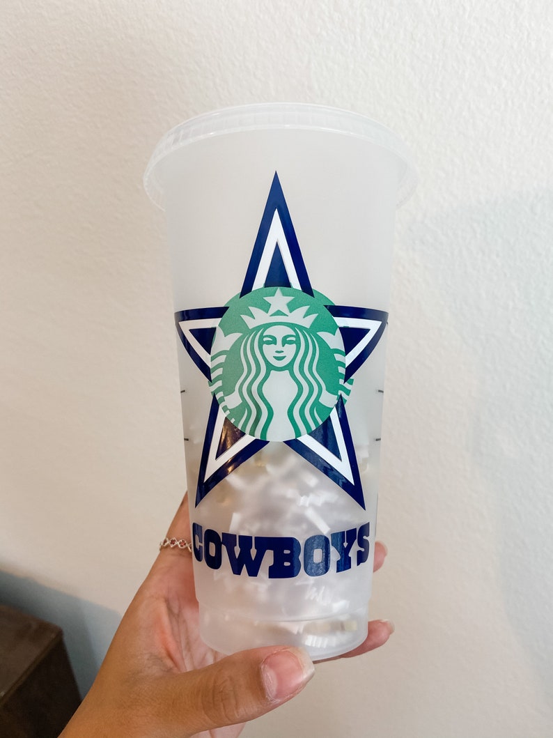Dallas Cowboys Starbucks Cold Cup Etsy