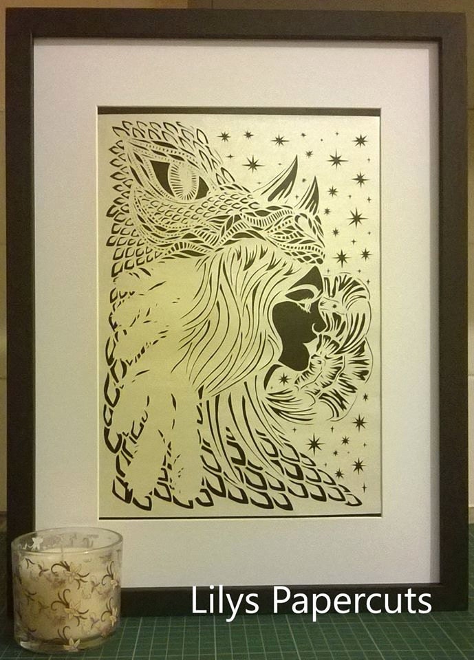 Tiamat The Dragon Dark & The Beautiful Goddess of Chaos papercut - Image 1