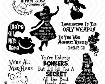 Alice Wonderland Svg Etsy