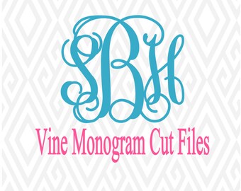 Download Craft Supplies Tools Stencils Templates 80 Off Sale Bold Svg Monogram Alphabet Font Interlocking Vine Letters Wpersonal Usage License Butter Plum Pe Pdf Dxf Cricut Silhouette
