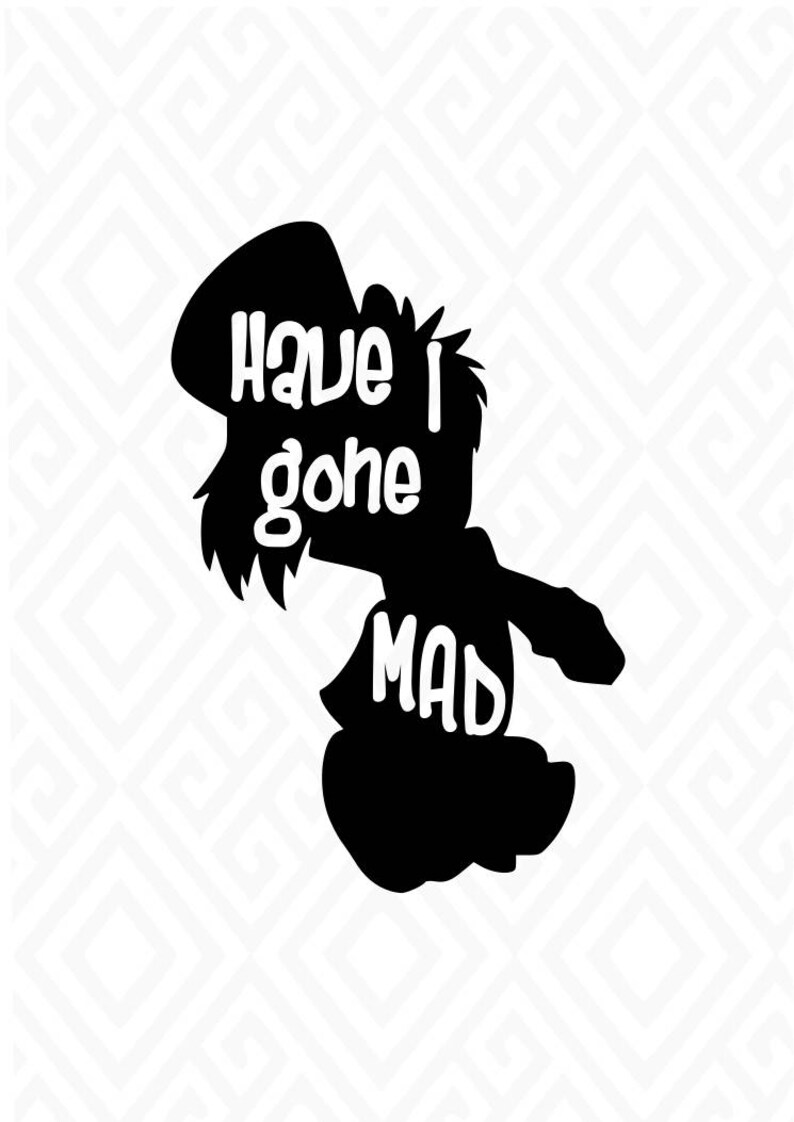 Download ALice in Wonderland Cuttable Designs in SVG DXF PNG Ai | Etsy