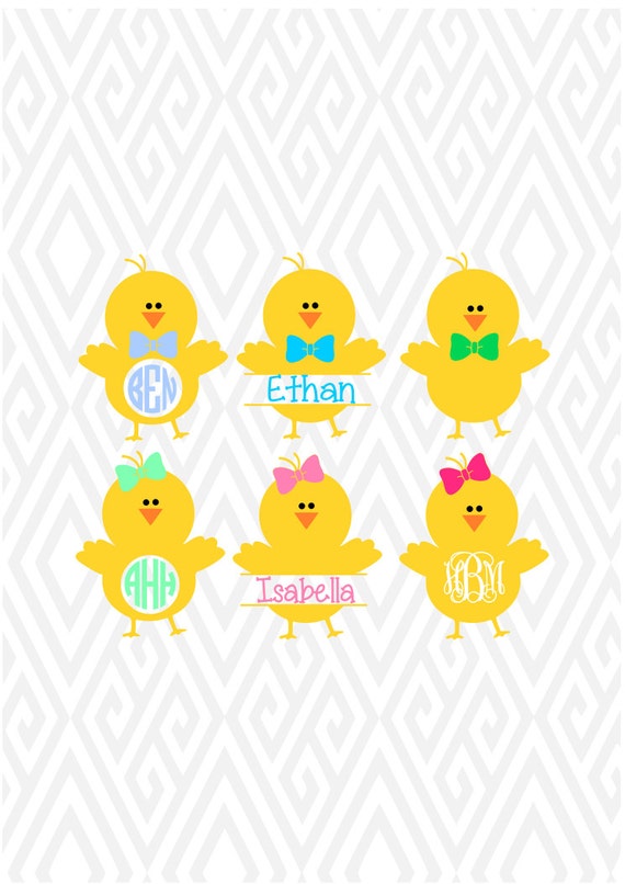 Download Easter Chick Svg Easter Svg Chick Monogram Svg Easter | Etsy