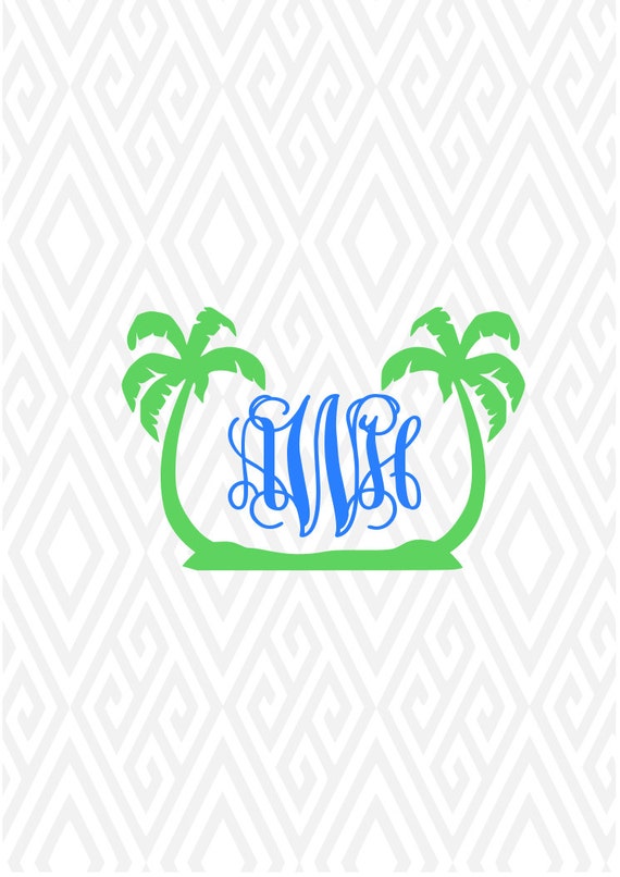Download Dolphin Monogram Cuttable Design in SVG DXF PNG Ai Pdf | Etsy