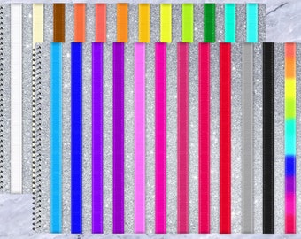 Adesivos de elástico digital - pacote de 24 arco-íris multicolorido