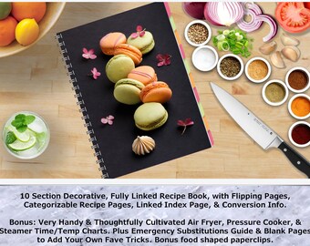 Sherbet Macaroons - Livro de receitas digitais totalmente vinculado de 10 seções