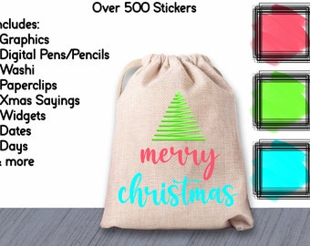 Pacote de adesivos digitais de Natal