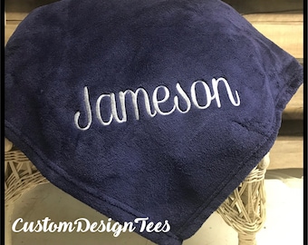 Personalized Plush Blanket, Personalized Blanket, Monogram Plush Blanket, Monogrammed Throw, Graduation Gift, Custom Throw, Christmas Gift