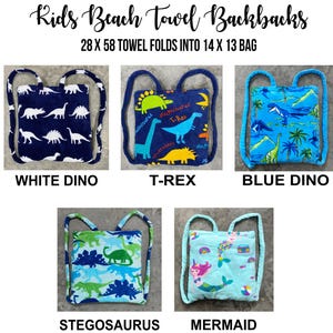 Monogram Beach Towel, Embroidered Beach Towel Backpack, Beach Towel Personalized, Kids Towel, Kids Backpack Beach Towels, Custom Design Tees