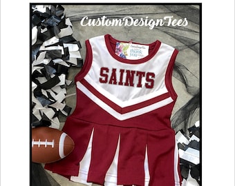 Cardinal & White Cheer Uniform, Infant Cheer Uniforms, Custom Cheer Uniform, Cardinal Cheer Dress, Toddler Spirit Uniforms, Infant Outfit