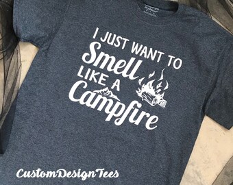 Campfire Shirt, Camping Shirt, Hiking Gift, Nature Tees, Custom Design Tees, Personalized Tee, Campfire T, Outdoors T Shirt, Camper Gift