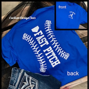 Fastpitch Shirt, Softball T Shirt, Sports Team T, Custom Design Tees, Team Sports Fan, Glitter Tee, Personalized Tee, Girls shirt, Fastpitch