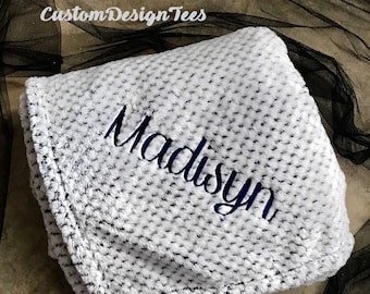 Personalized Plush Textured Blanket, Personalized Blanket, Monogram Plush Blanket, Monogrammed Throw, Birthday Gift, Mother's Day Gift