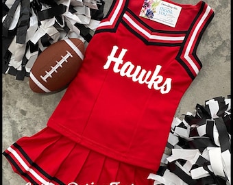 Sale! Red & Black Cheerleader Uniforms , Girls Cheer Uniform, Red Cheer Outfit, Girls Cheer, Custom Design Tees, Girls Cheer, Christmas Gift