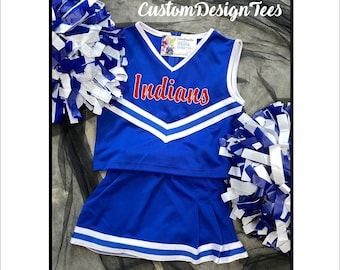 Royal Cheer Uniform, Cheerleading Outfit, Toddler Cheer Uniforms, Girls Cheer Uniform, School Spirit Uniforms, Toddler Cheer Outfit,