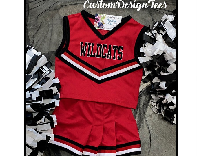Gray and Red Cheer Dress